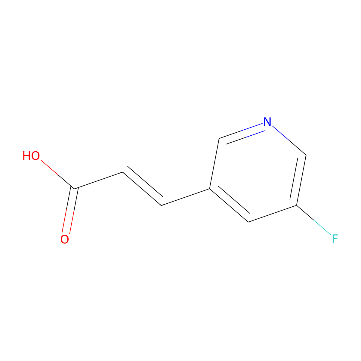 3-(5-Fluoropyridin-3-yl)prop-2-enoic acid molecular structure, CAS 118419-96-8