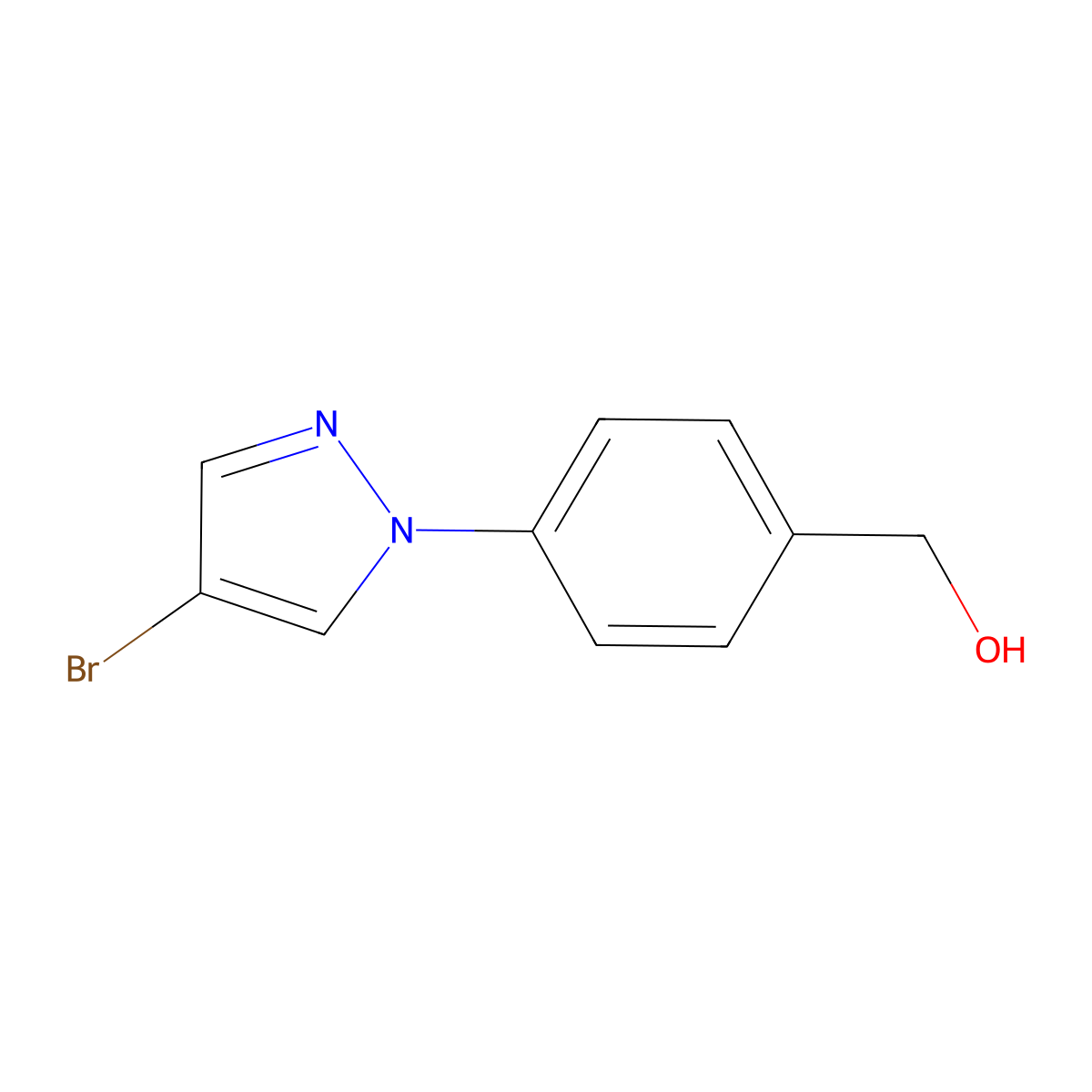 [4-(4-Bromopyrazol-1-yl)phenyl]methanol molecular structure, CAS 1184193-54-1