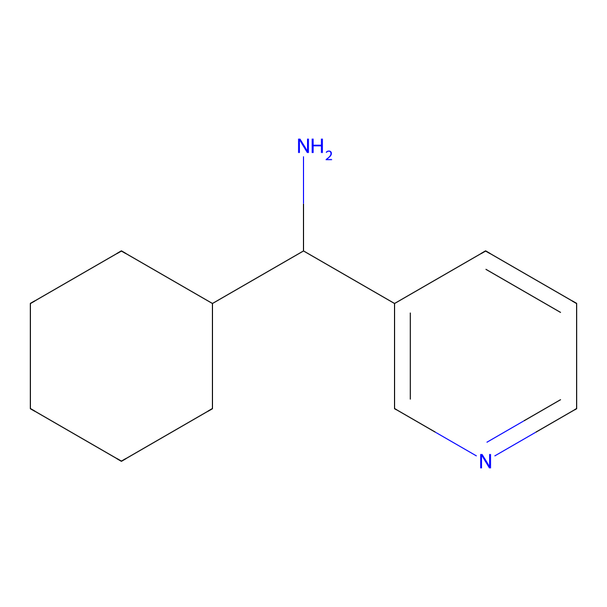 Cyclohexyl(pyridin-3-yl)methanamine molecular structure, CAS 1184193-67-6