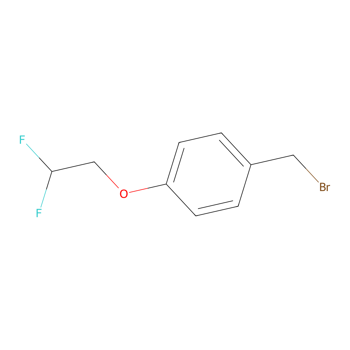 4-(2,2-Difluoroethoxy)benzyl bromide molecular structure, CAS 1184195-23-0