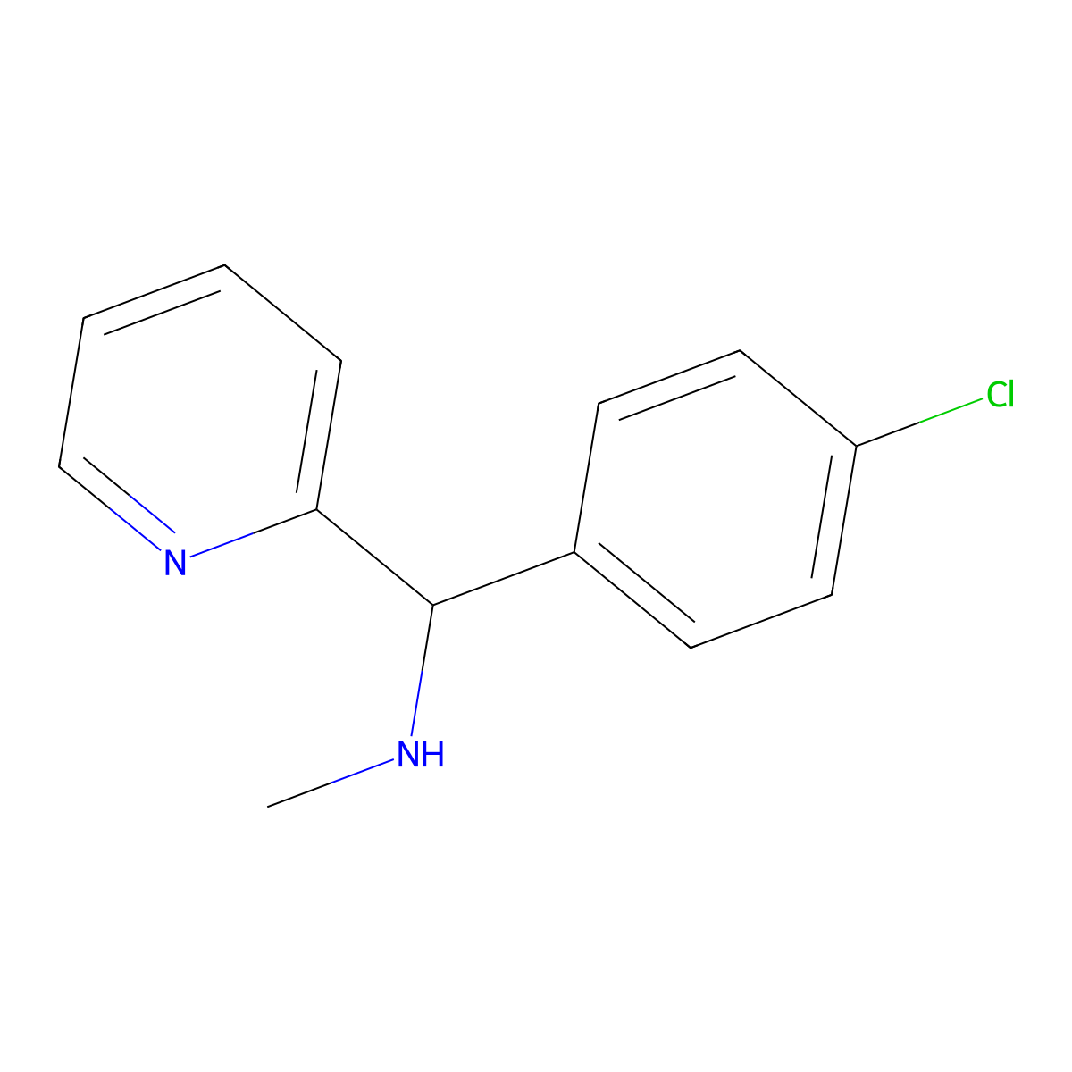 [(4-Chlorophenyl)(pyridin-2-yl)methyl](methyl)amine molecular structure, CAS 1184195-76-3
