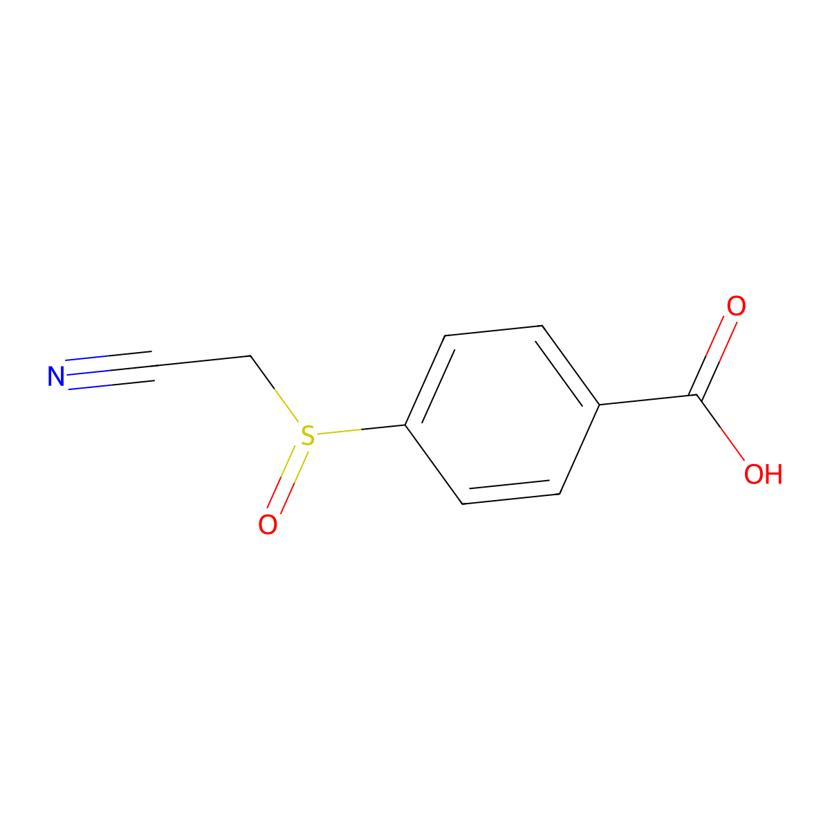 4-(Cyanomethanesulfinyl)benzoic acid molecular structure, CAS 1184195-99-0