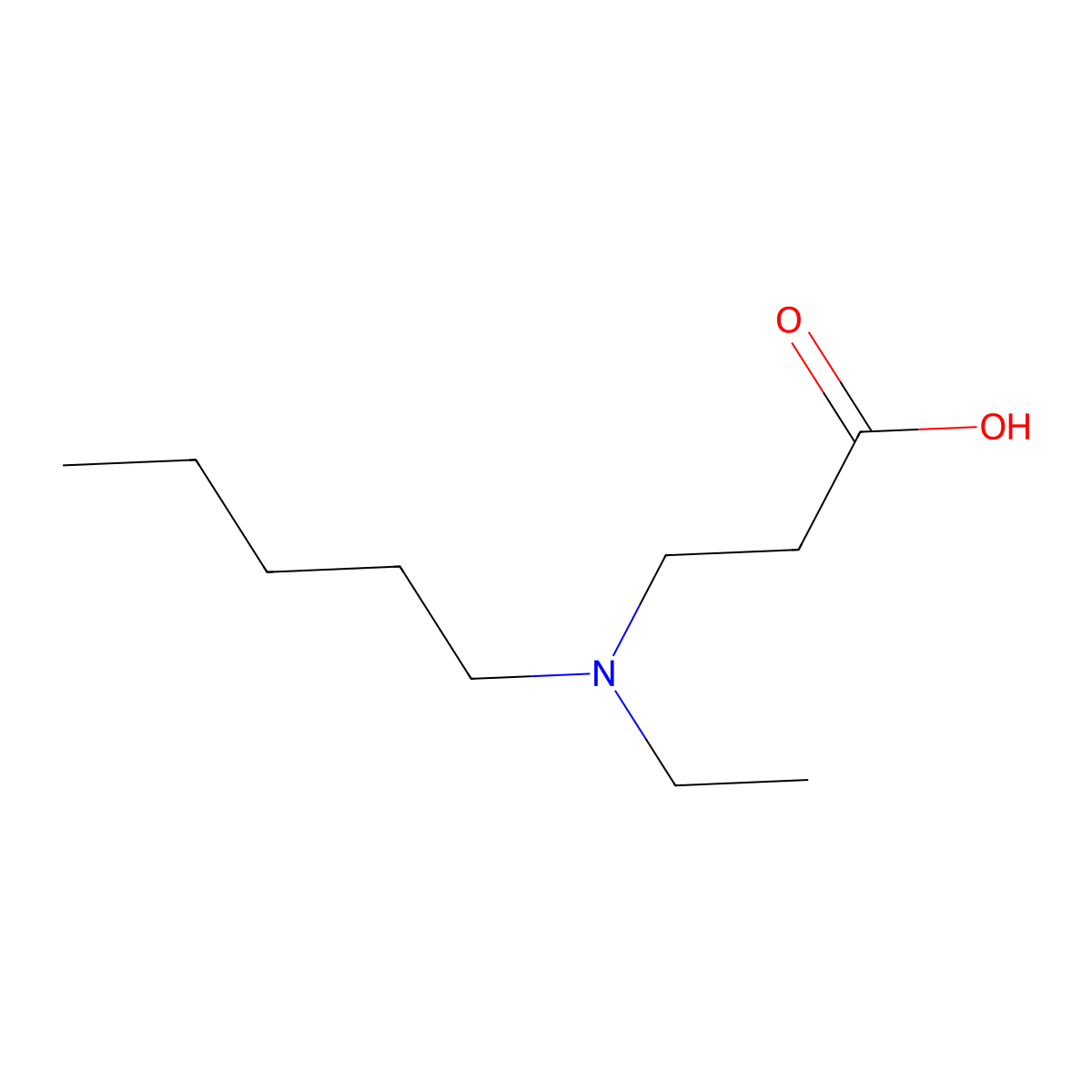 3-[Ethyl(pentyl)amino]propanoic acid molecular structure, CAS 1184196-24-4