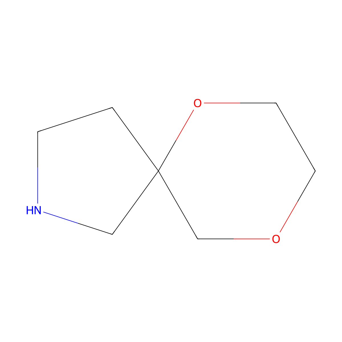 6,9-Dioxa-2-azaspiro[4.5]decane molecular structure, CAS 1184197-90-7