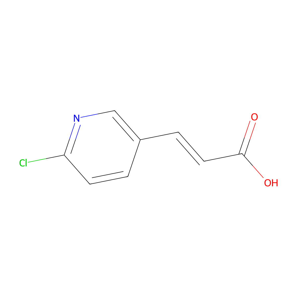 (E)-3-(6-Chloropyridin-3-yl)acrylic acid molecular structure, CAS 118420-00-1