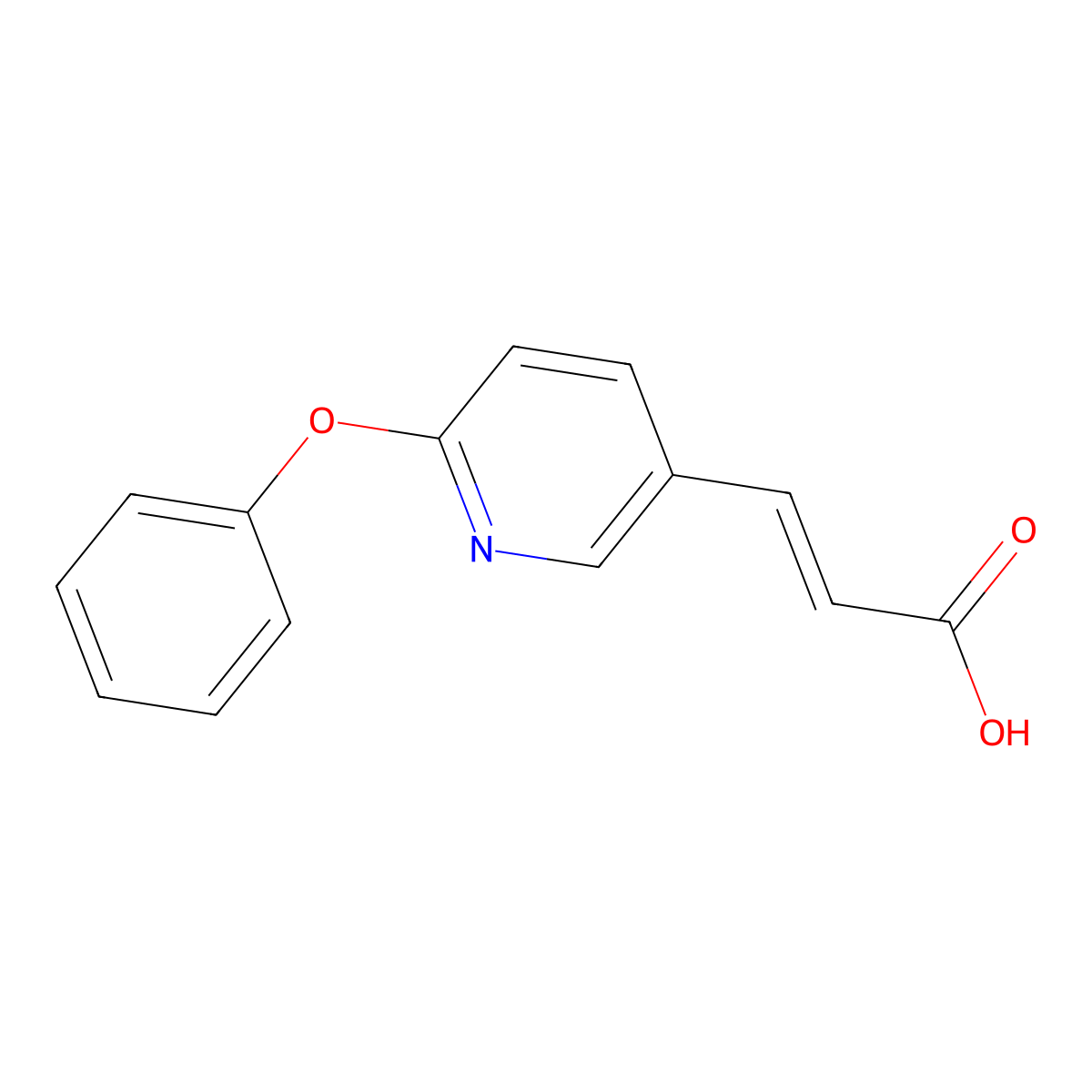 3-(6-Phenoxy-pyridin-3-yl)-acrylic acid molecular structure, CAS 118420-05-6