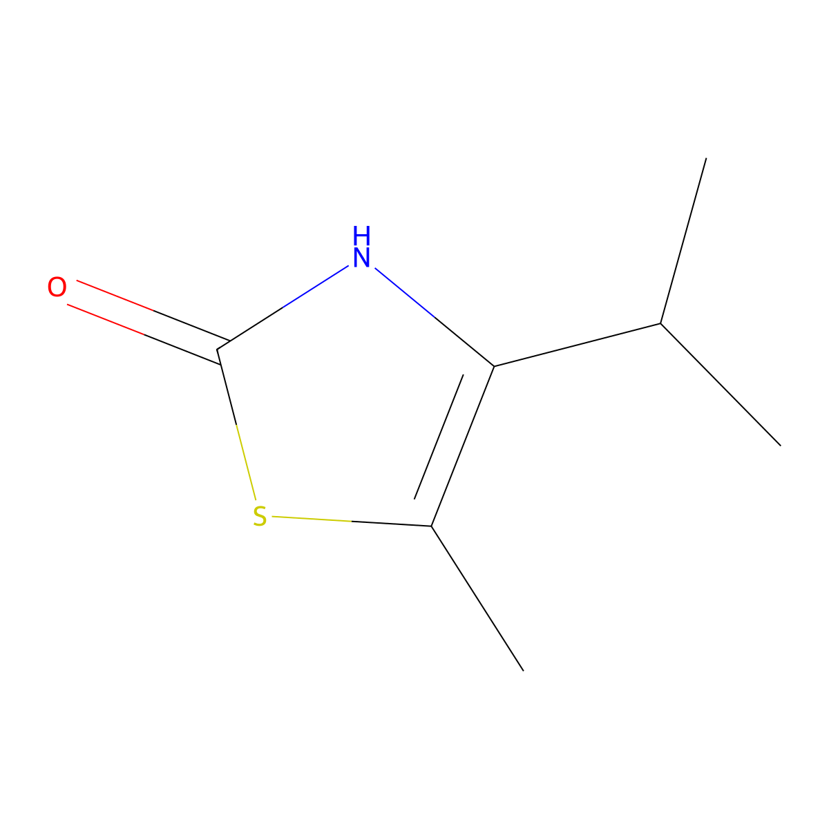 5-Methyl-4-(propan-2-yl)-2,3-dihydro-1,3-thiazol-2-one molecular structure, CAS 1184200-70-1