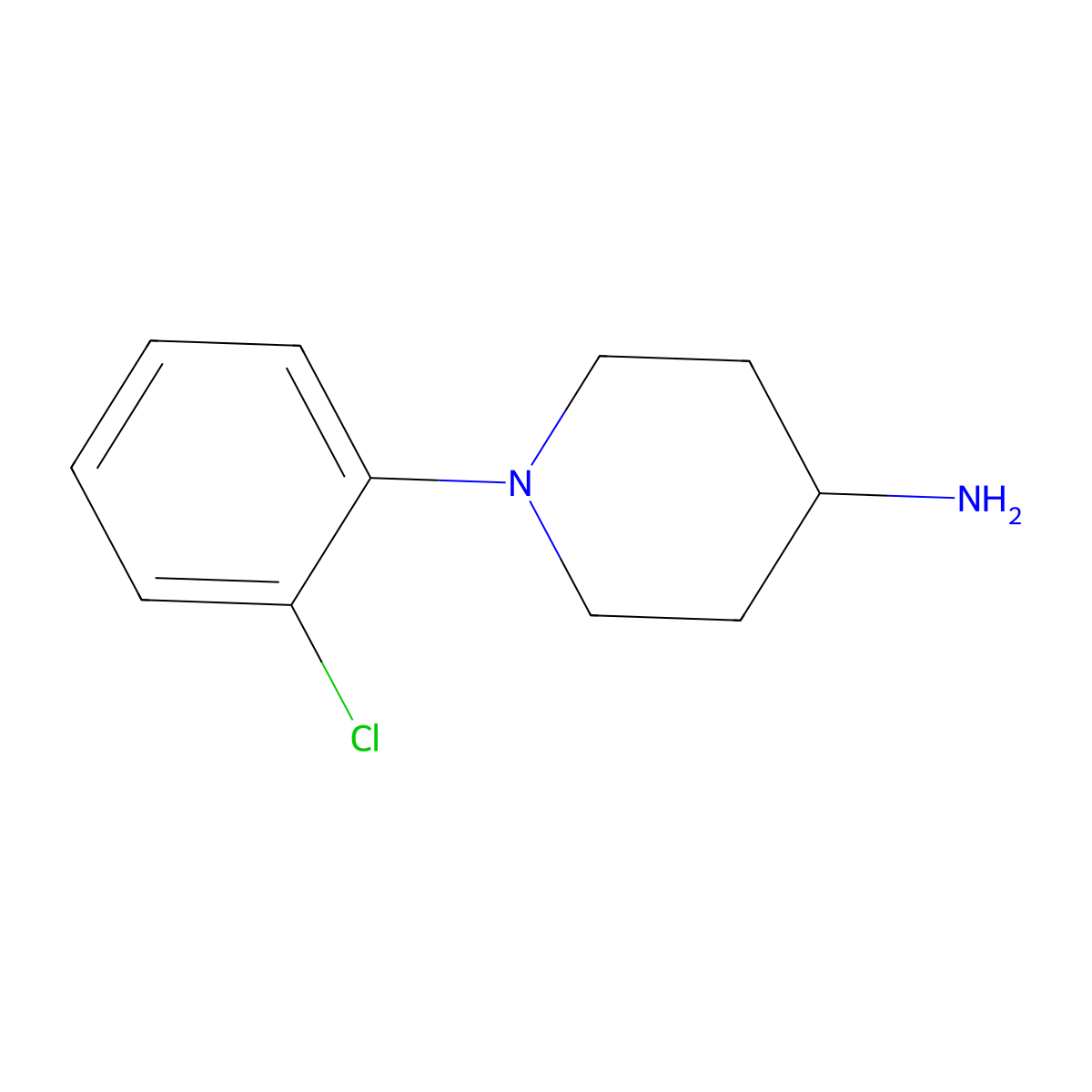 1-(2-Chlorophenyl)piperidin-4-amine molecular structure, CAS 1184210-28-3