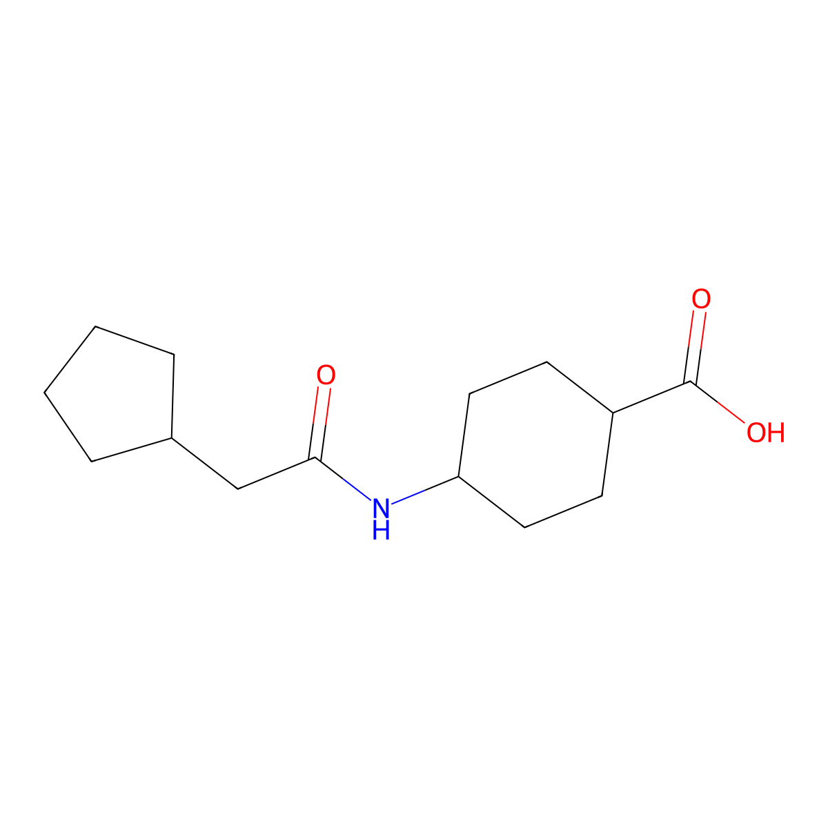 4-(2-Cyclopentylacetamido)cyclohexane-1-carboxylic acid molecular structure, CAS 1184211-85-5