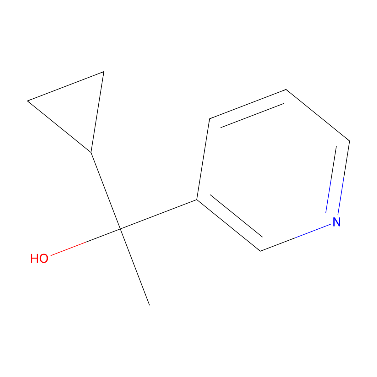 |A-Cyclopropyl-|A-methyl-3-pyridinemethanol molecular structure, CAS 1184213-77-1