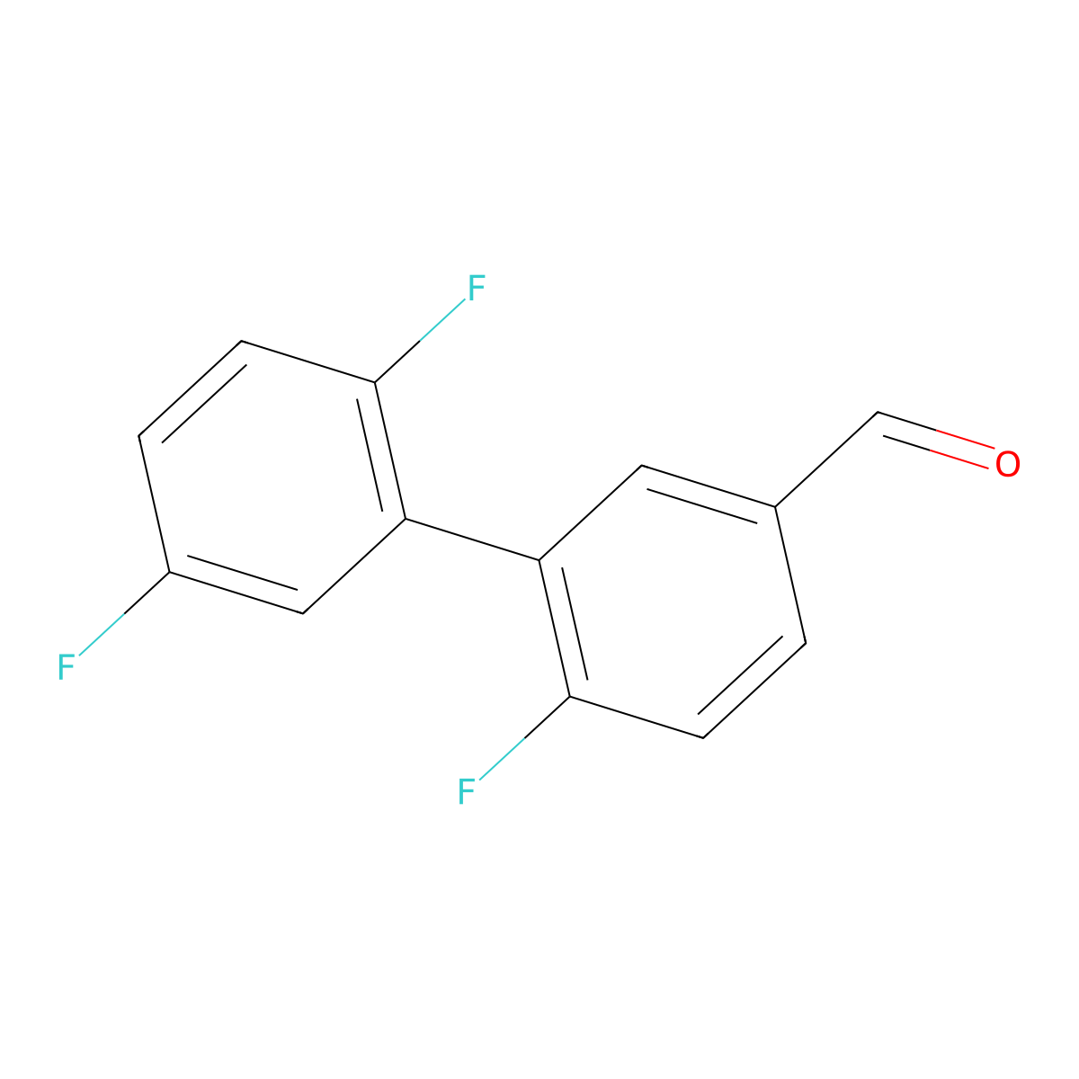 3-(2,5-Difluorophenyl)-4-fluorobenzaldehyde molecular structure, CAS 1184216-19-0