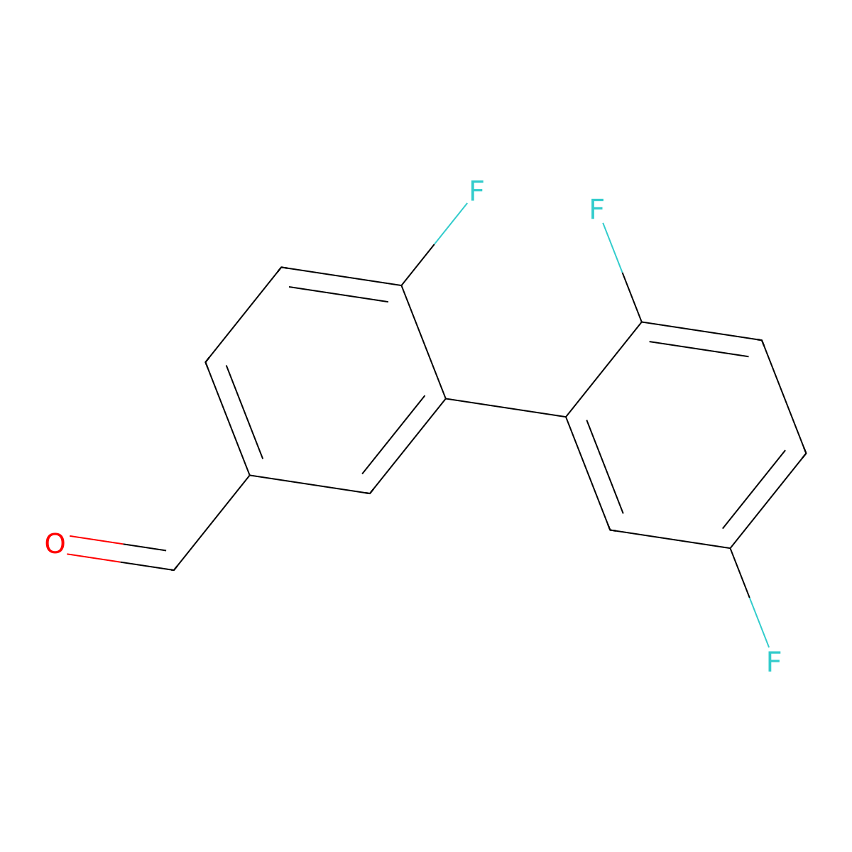 3-(2,5-Difluorophenyl)-4-fluorobenzaldehyde molecular structure, CAS 1184216-19-0
