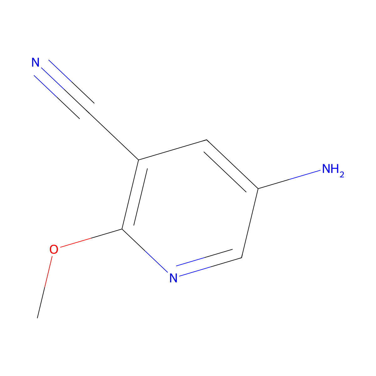 5-Amino-2-methoxypyridine-3-carbonitrile molecular structure, CAS 1184216-65-6