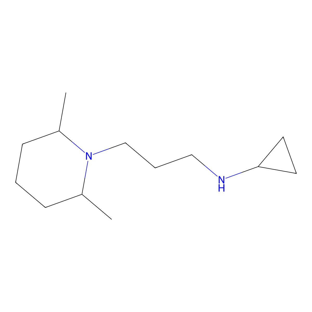 N-[3-(2,6-dimethylpiperidin-1-yl)propyl]cyclopropanamine molecular structure, CAS 1184216-83-8