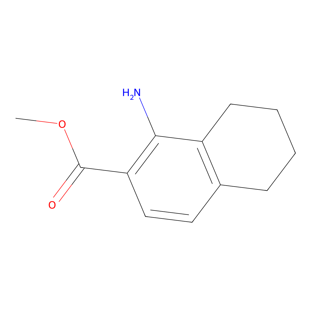 Methyl 1-amino-5,6,7,8-tetrahydronaphthalene-2-carboxylate molecular structure, CAS 1184219-97-3
