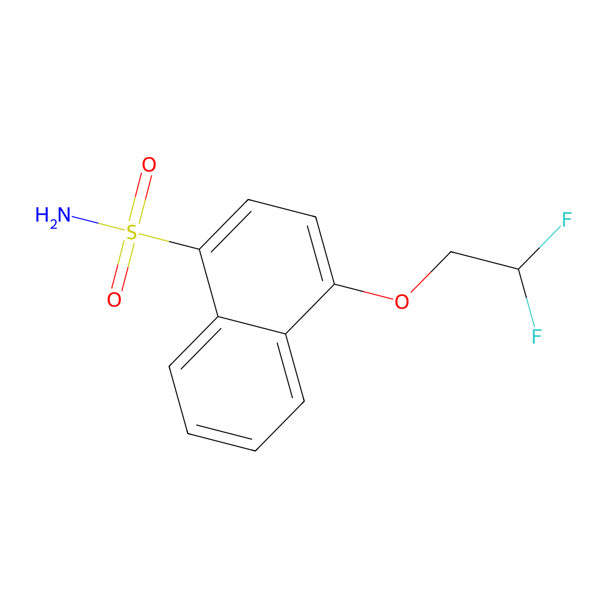 4-(2,2-Difluoroethoxy)naphthalene-1-sulfonamide molecular structure, CAS 1184221-43-9