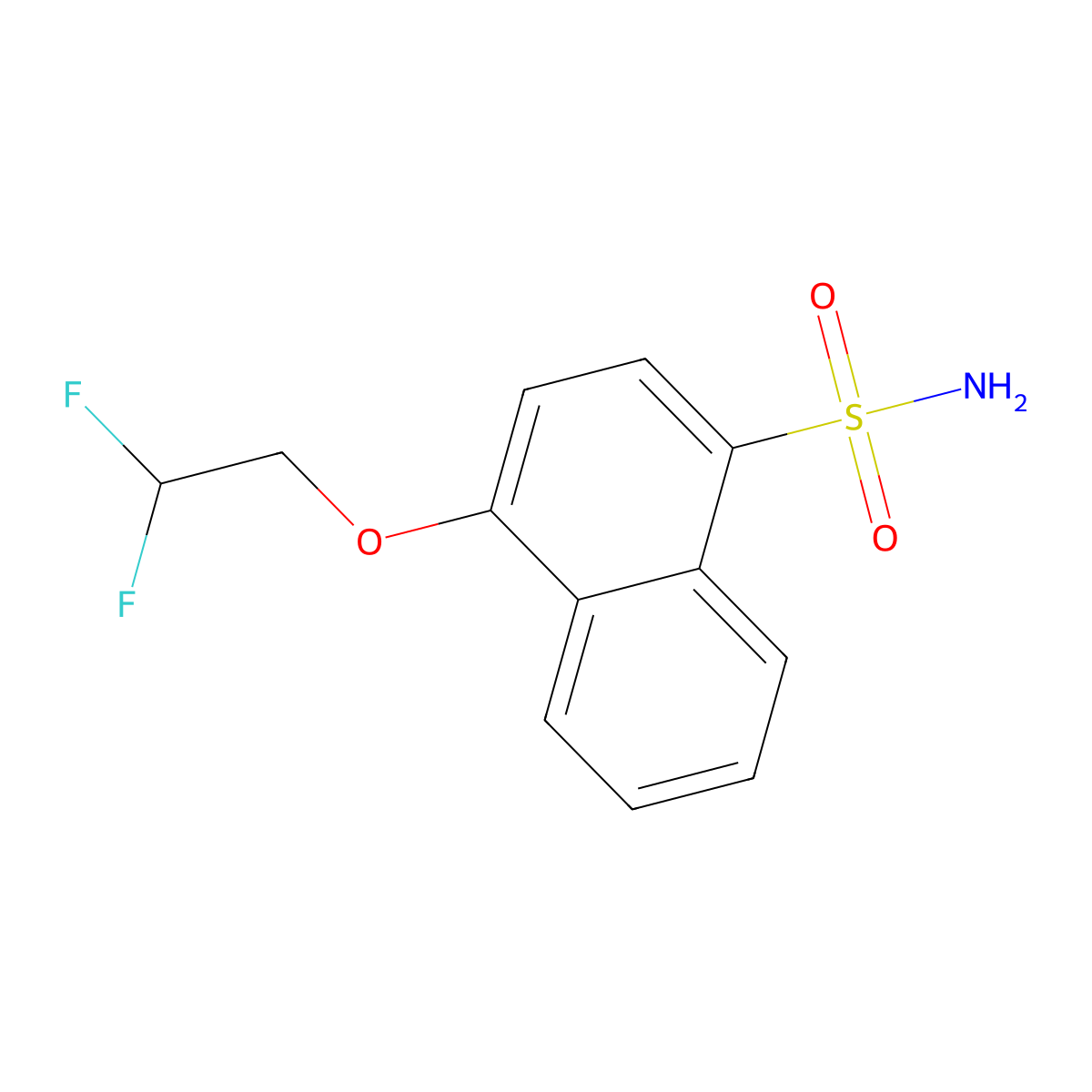 4-(2,2-Difluoroethoxy)naphthalene-1-sulfonamide molecular structure, CAS 1184221-43-9