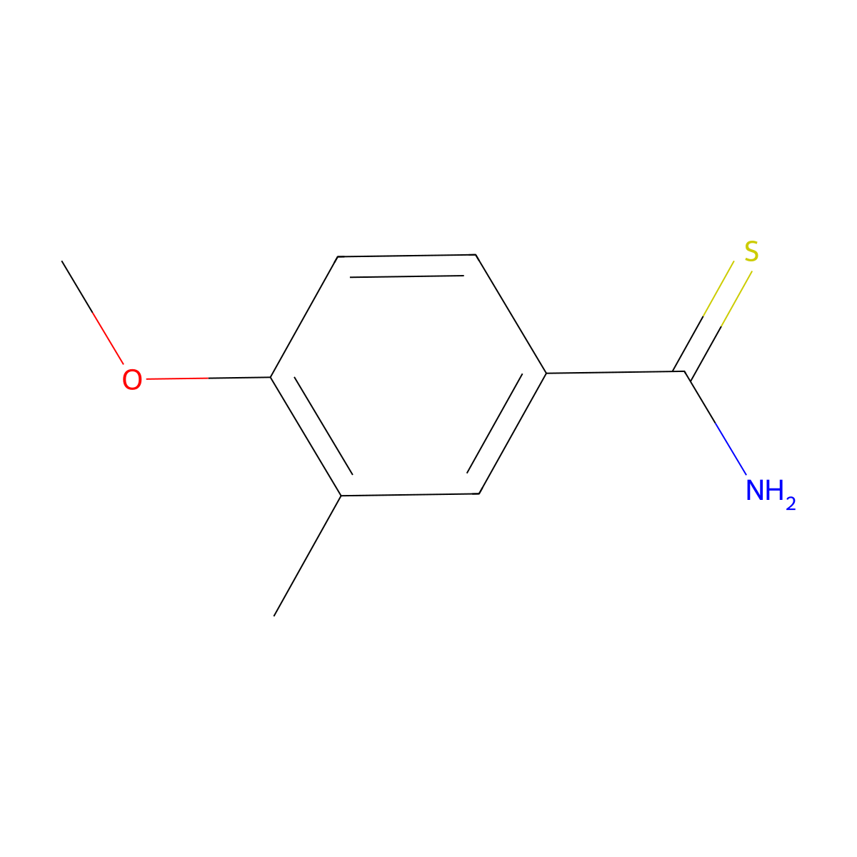 4-Methoxy-3-methylbenzene-1-carbothioamide molecular structure, CAS 1184222-62-5