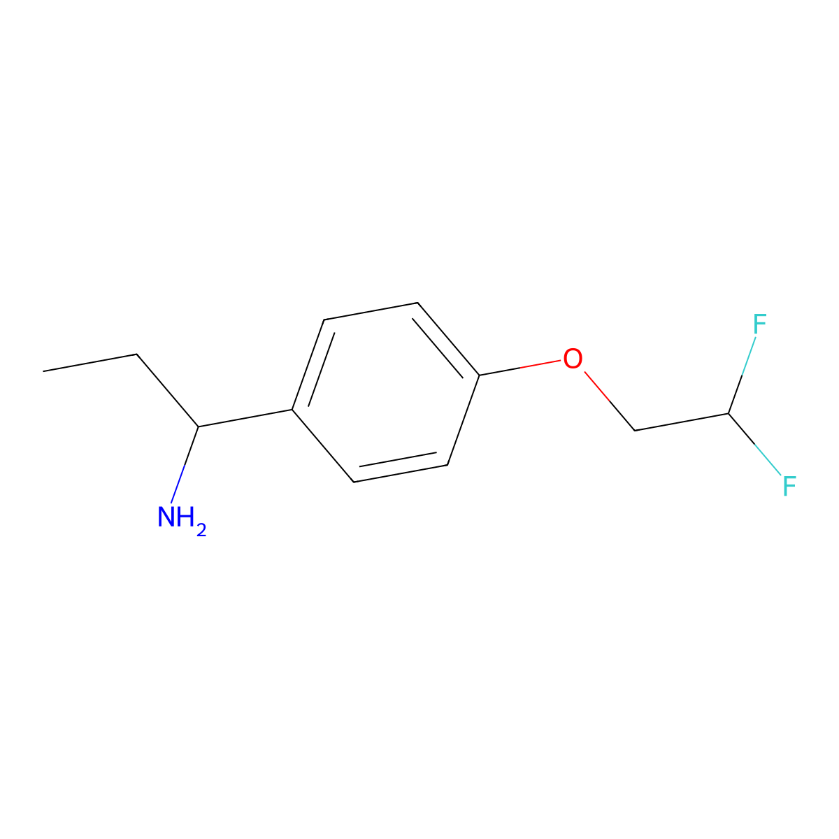 1-[4-(2,2-Difluoroethoxy)phenyl]propan-1-amine molecular structure, CAS 1184222-88-5