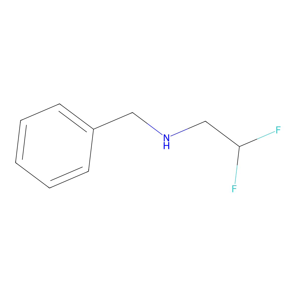 Benzyl(2,2-difluoroethyl)amine molecular structure, CAS 1184224-96-1