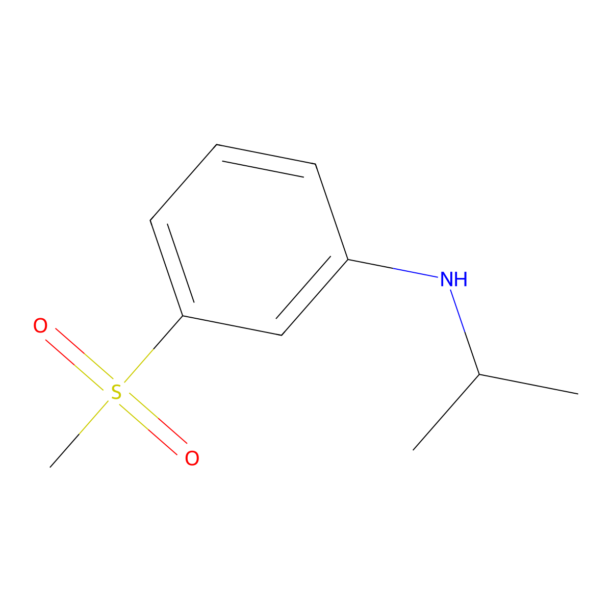 3-methanesulfonyl-N-(propan-2-yl)aniline molecular structure, CAS 1184225-23-7