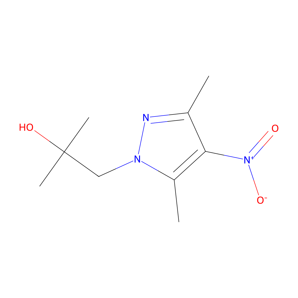 1-(3,5-Dimethyl-4-nitro-1H-pyrazol-1-yl)-2-methylpropan-2-ol molecular structure, CAS 1184227-94-8
