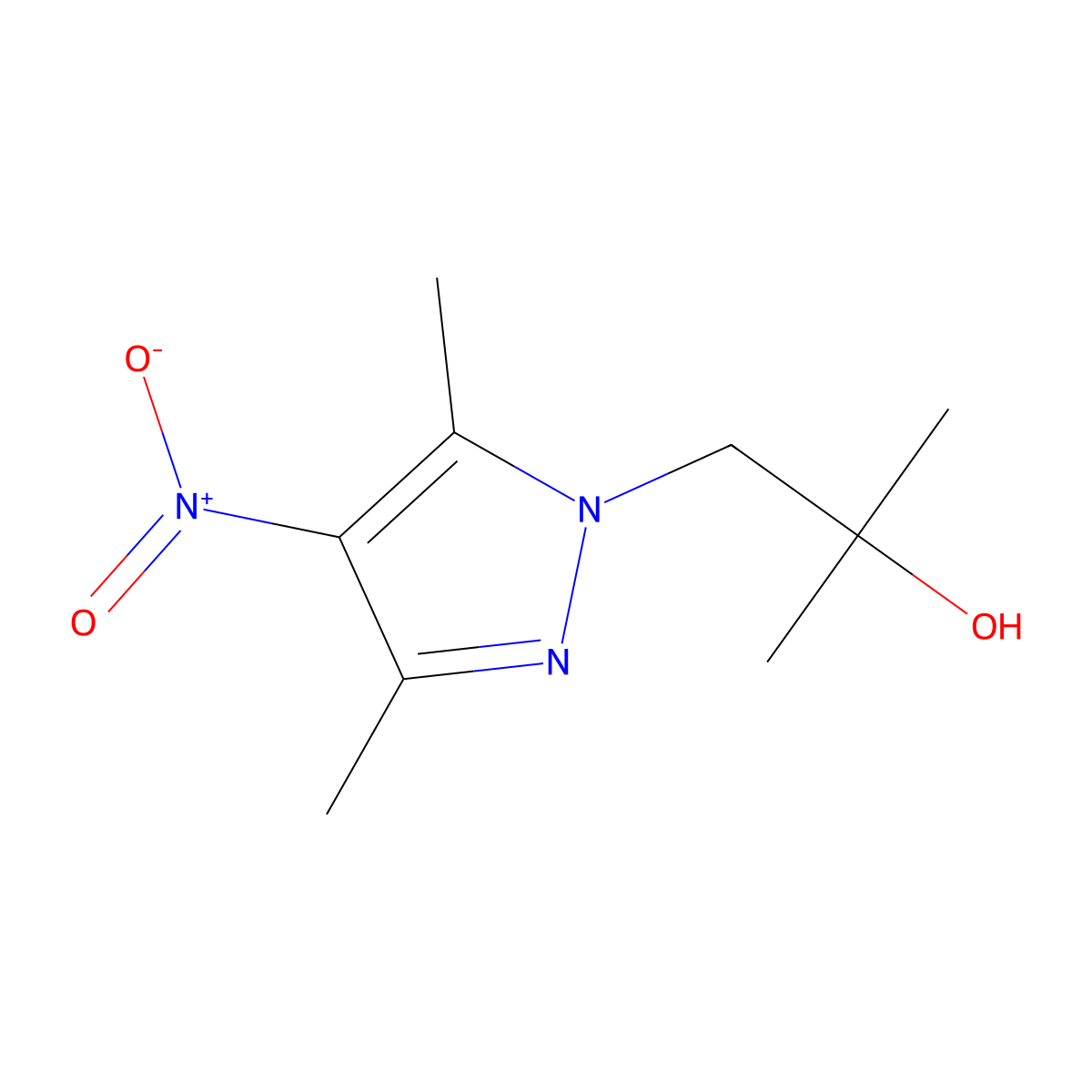 1-(3,5-Dimethyl-4-nitro-1H-pyrazol-1-yl)-2-methylpropan-2-ol molecular structure, CAS 1184227-94-8