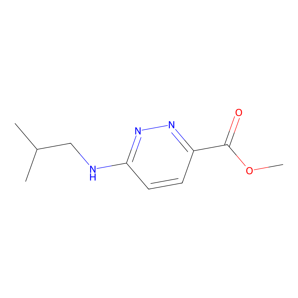 Methyl 6-(Isobutylamino)pyridazine-3-carboxylate molecular structure, CAS 1184230-38-3