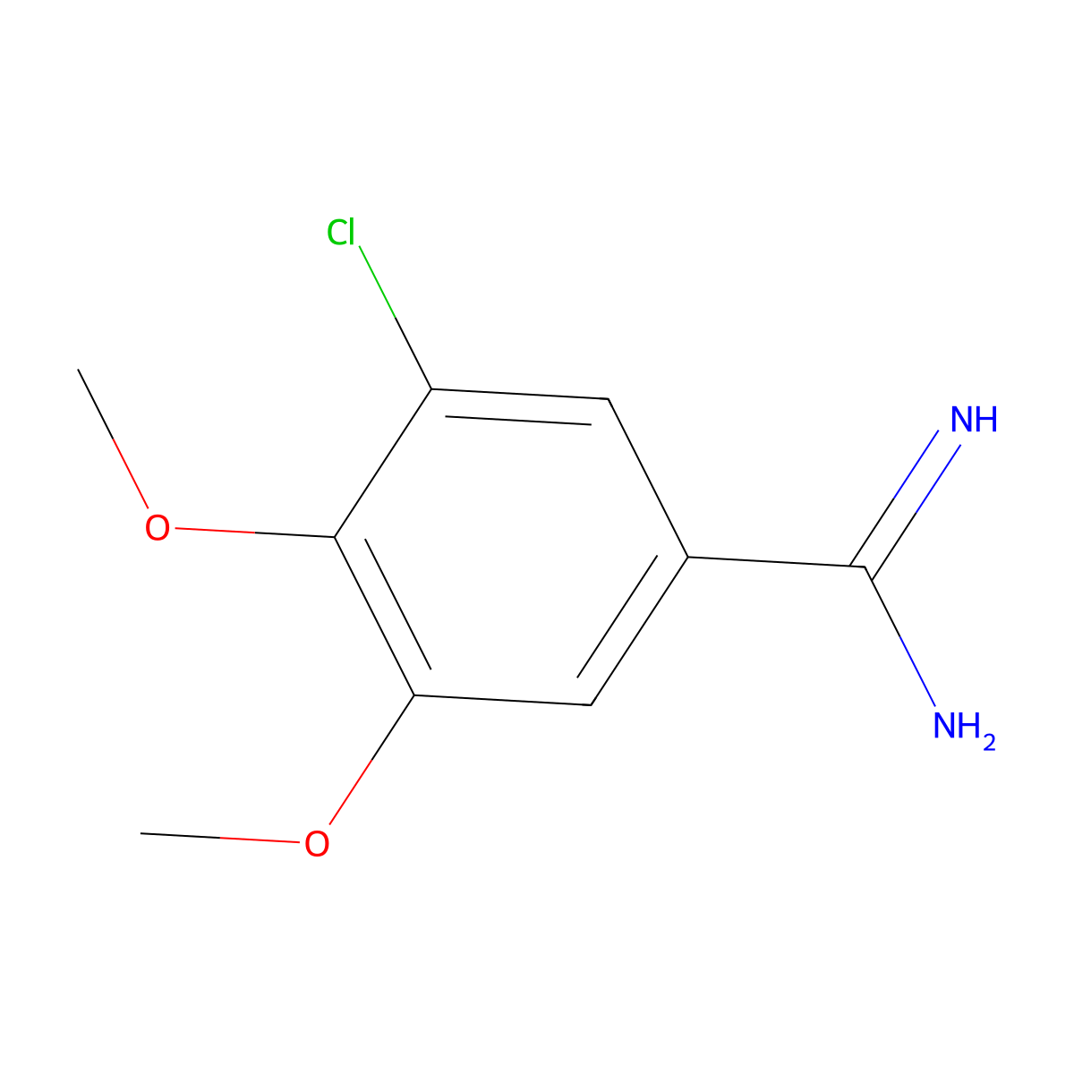 3-Chloro-4,5-dimethoxybenzimidamide molecular structure, CAS 1184239-80-2