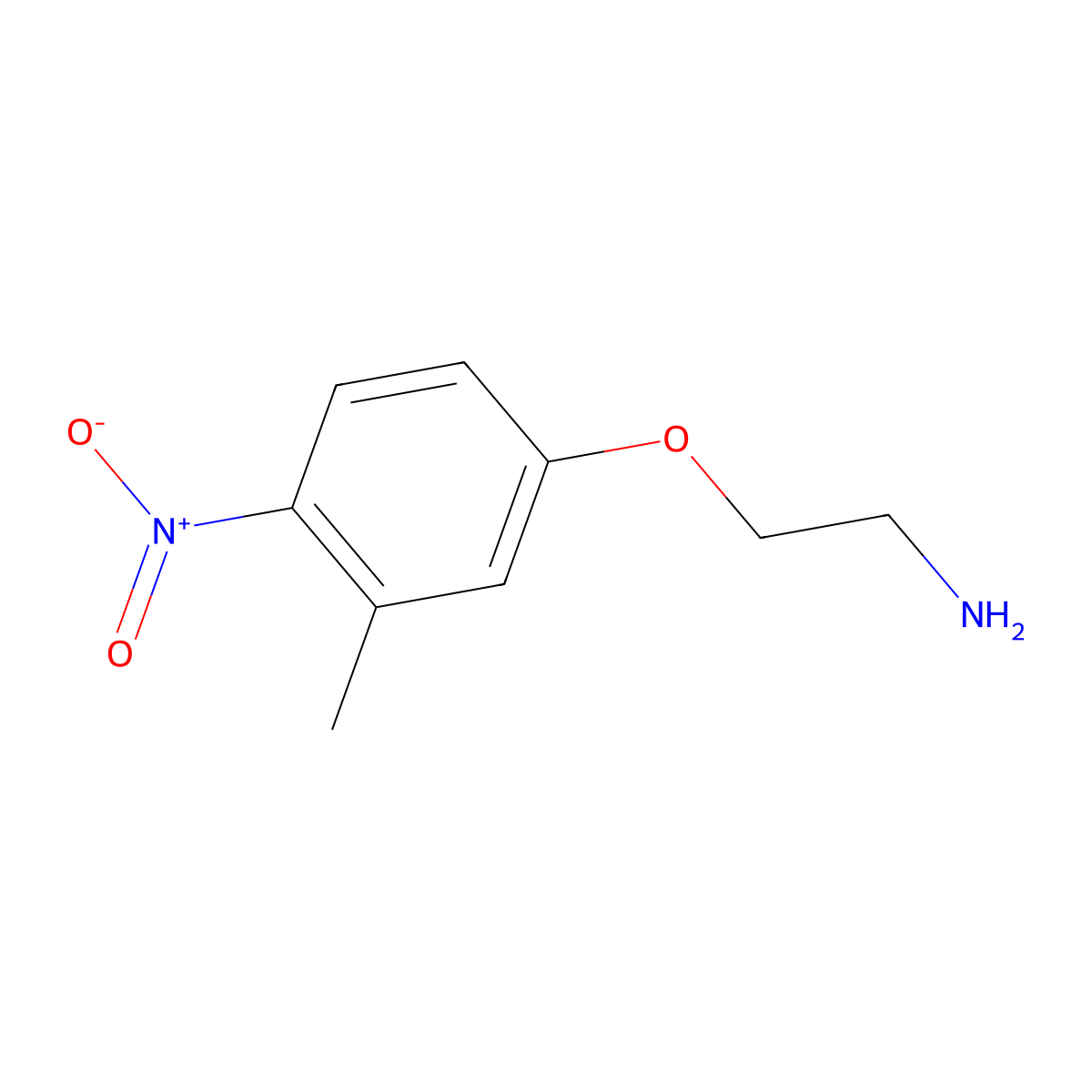 2-(3-Methyl-4-nitrophenoxy)ethan-1-amine molecular structure, CAS 1184246-60-3