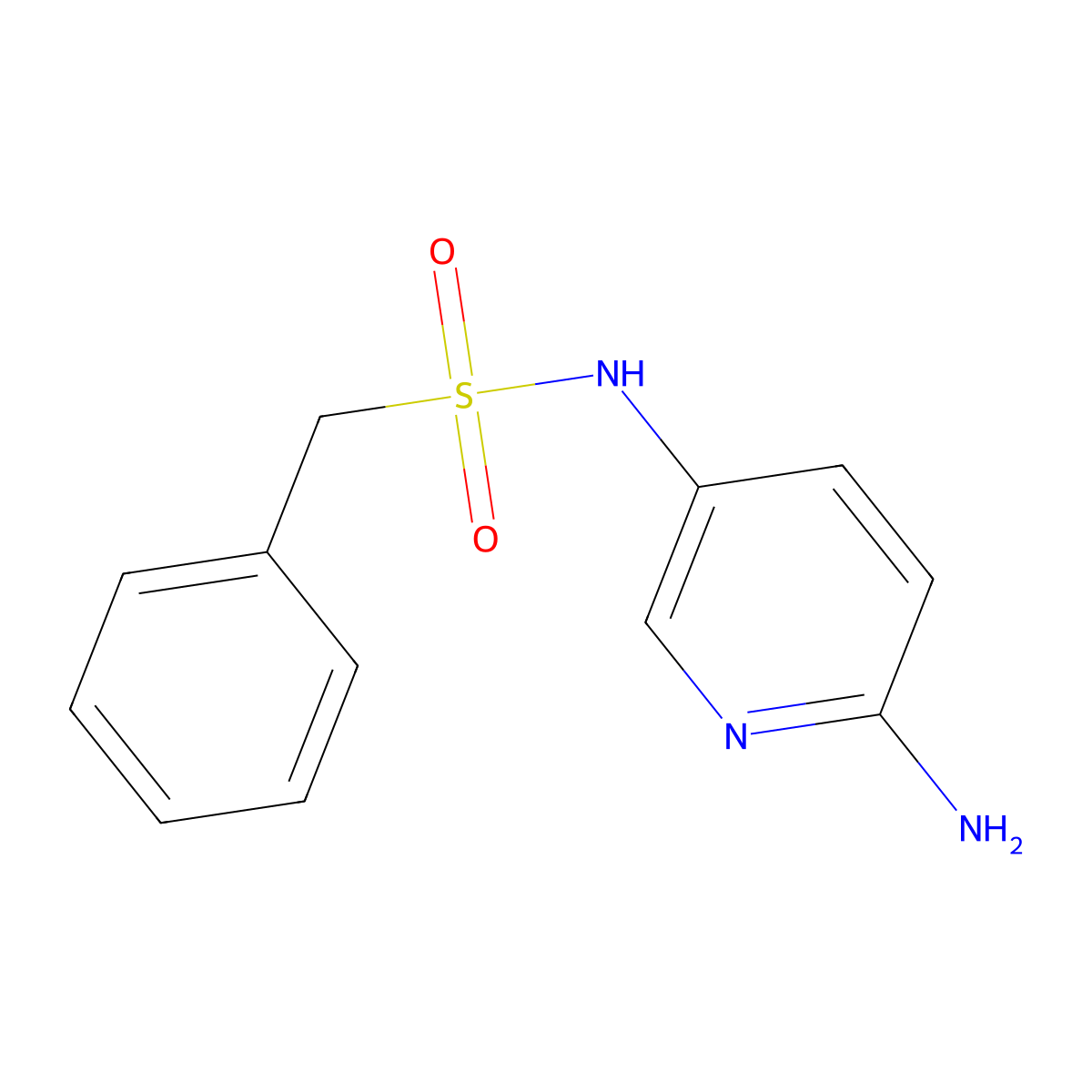 N-(6-aminopyridin-3-yl)-1-phenylmethanesulfonamide molecular structure, CAS 1184246-81-8