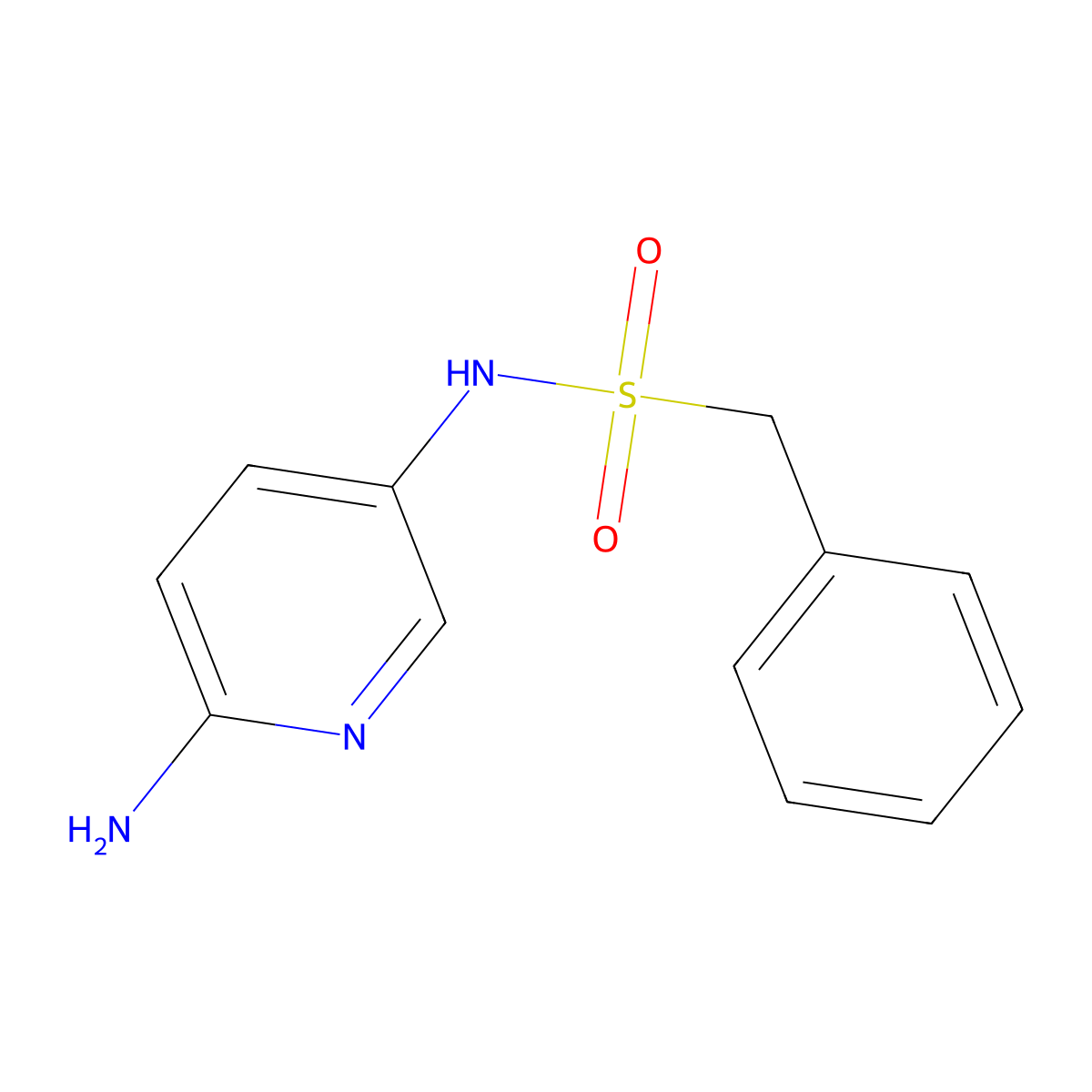 N-(6-aminopyridin-3-yl)-1-phenylmethanesulfonamide molecular structure, CAS 1184246-81-8