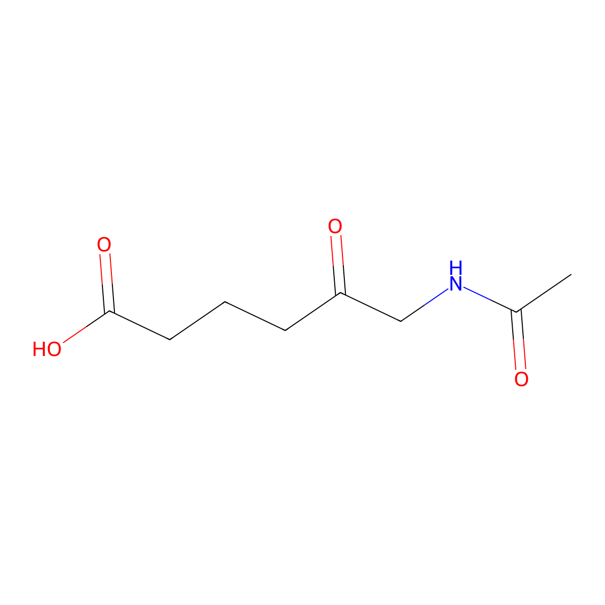 6-Acetamido-5-oxohexanoic acid molecular structure, CAS 118425-02-8