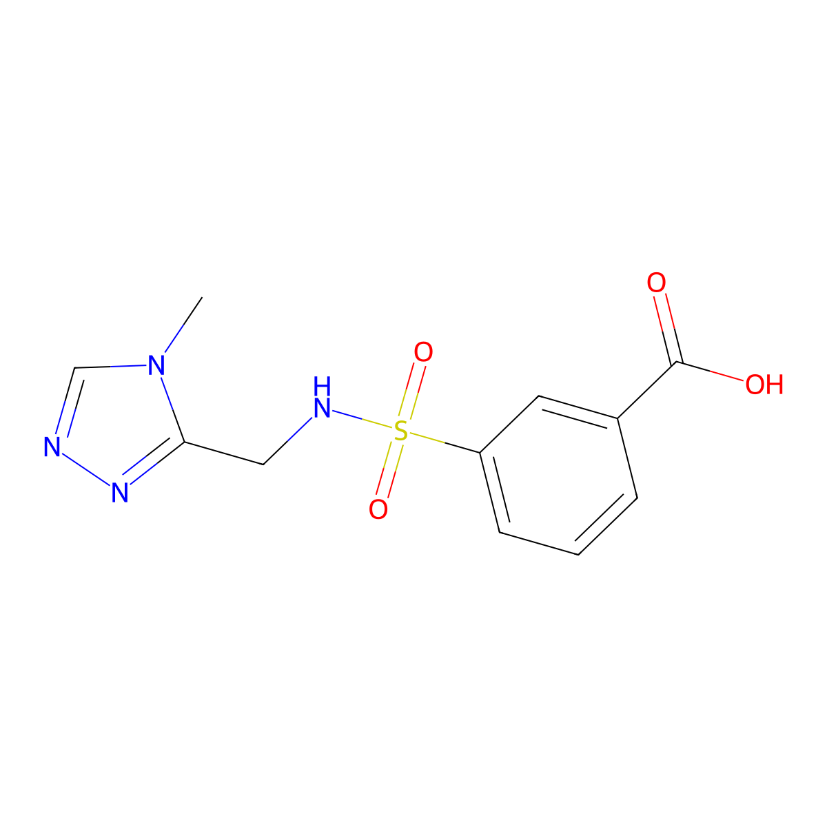 3-{[(4-methyl-4H-1,2,4-triazol-3-yl)methyl]sulfamoyl}benzoic acid molecular structure, CAS 1184252-63-8