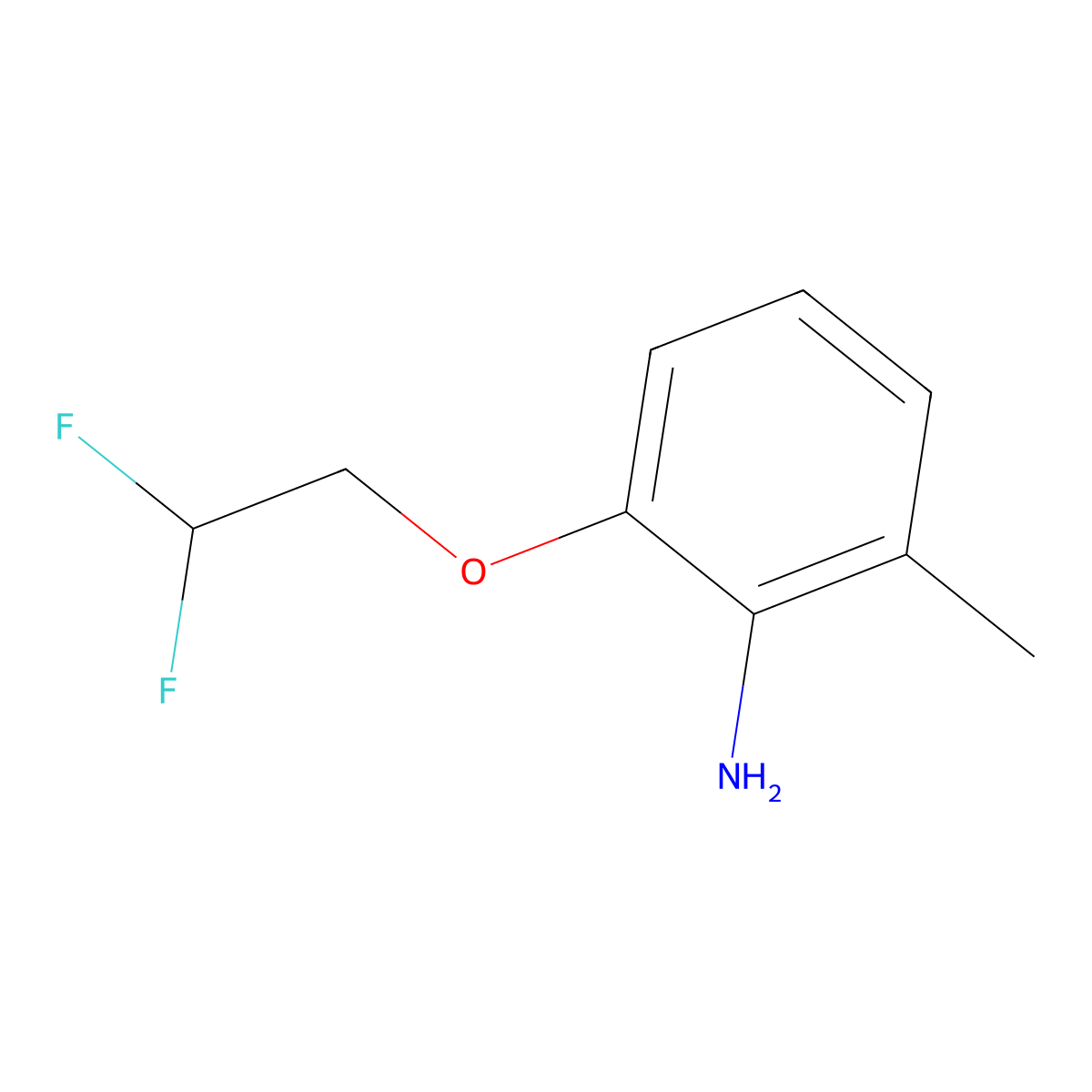 2-(2,2-Difluoroethoxy)-6-methylaniline molecular structure, CAS 1184255-71-7