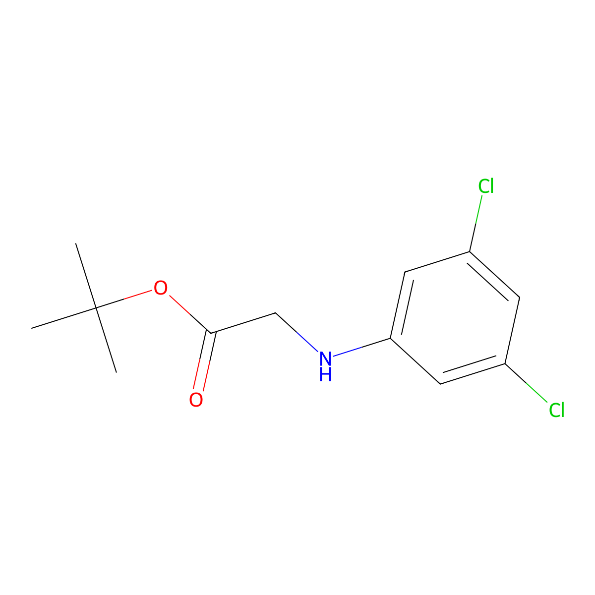 Tert-butyl (3,5-dichlorophenyl)glycinate molecular structure, CAS 1184259-97-9