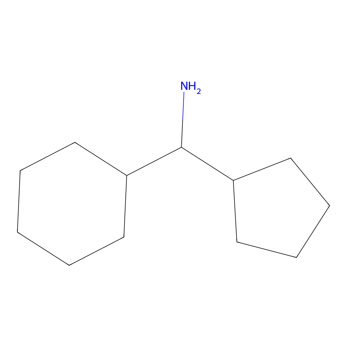 Cyclohexyl(cyclopentyl)methanamine molecular structure, CAS 1184260-81-8