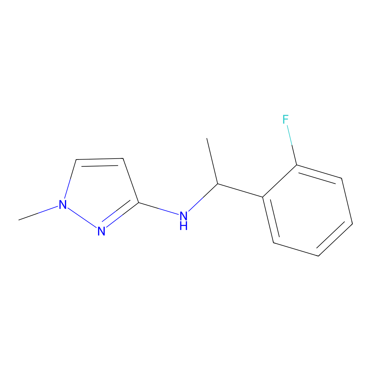 n-(1-(2-Fluorophenyl)ethyl)-1-methyl-1h-pyrazol-3-amine molecular structure, CAS 1184263-57-7