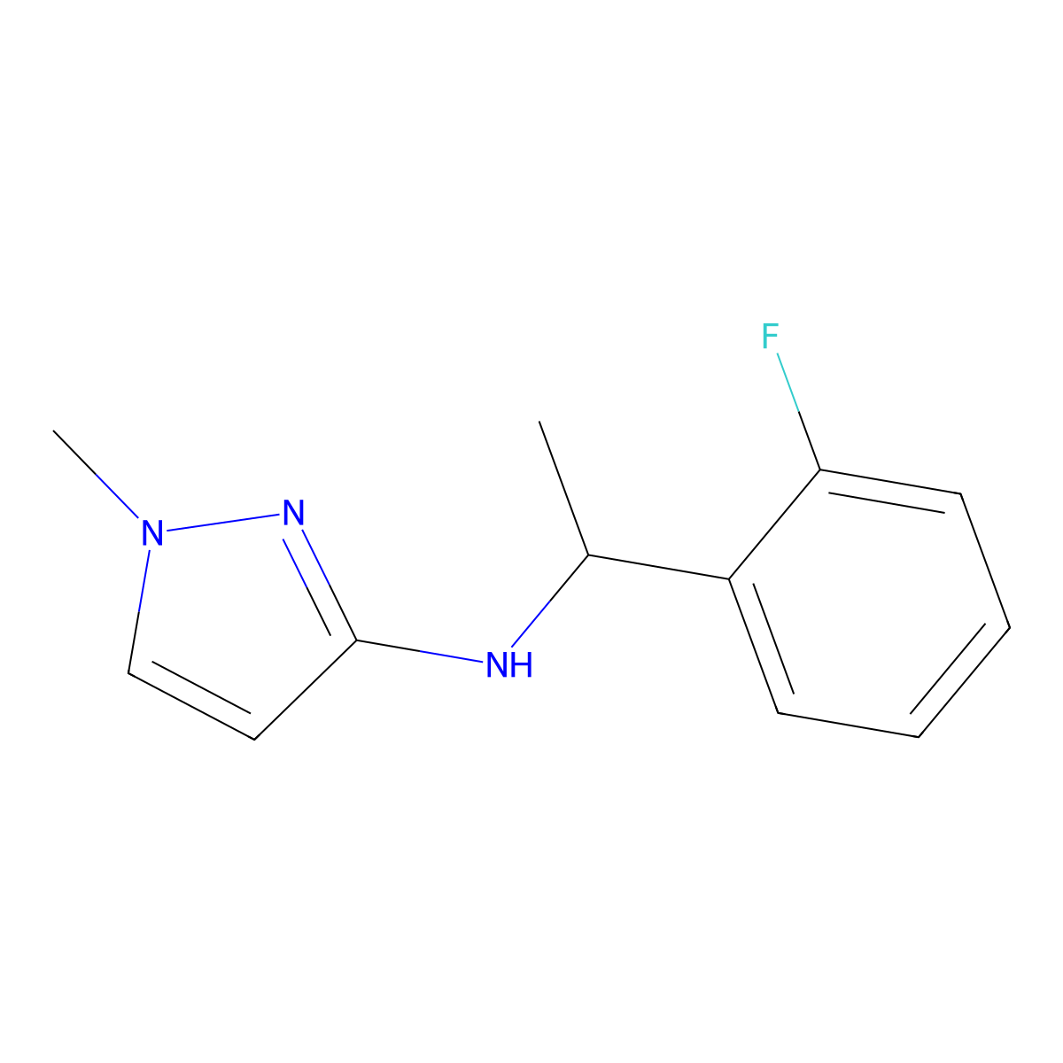 n-(1-(2-Fluorophenyl)ethyl)-1-methyl-1h-pyrazol-3-amine molecular structure, CAS 1184263-57-7