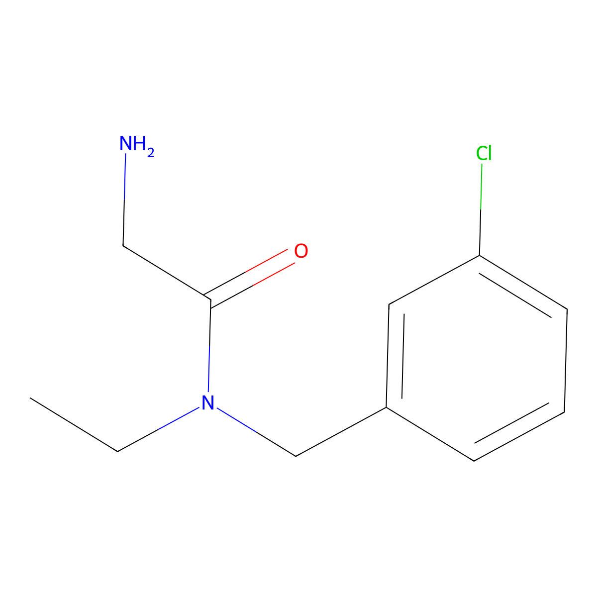 2-Amino-N-(3-chloro-benzyl)-N-ethyl-acetamide molecular structure, CAS 1184265-17-5