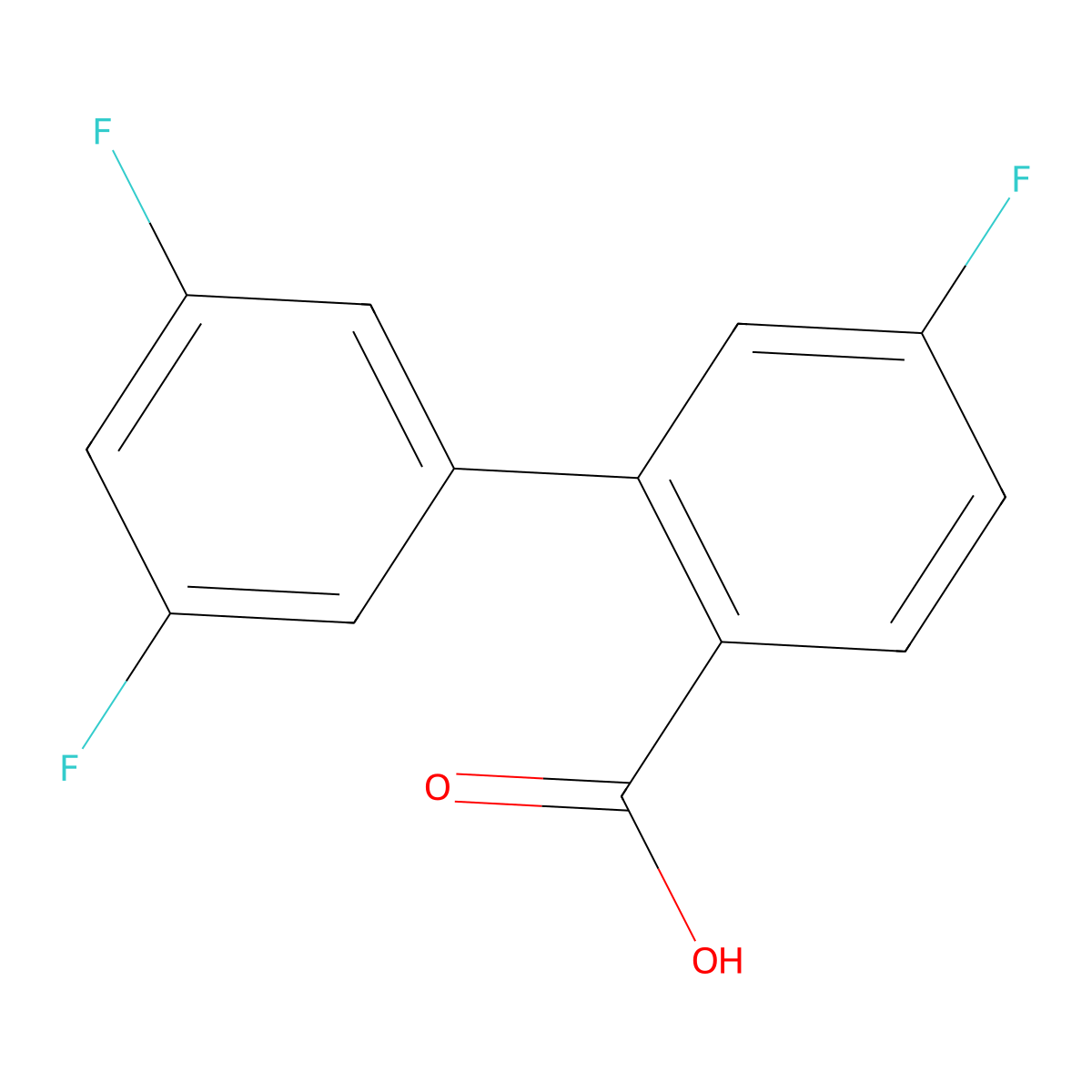 2-(3,5-Difluorophenyl)-4-fluorobenzoic acid molecular structure, CAS 1184266-77-0