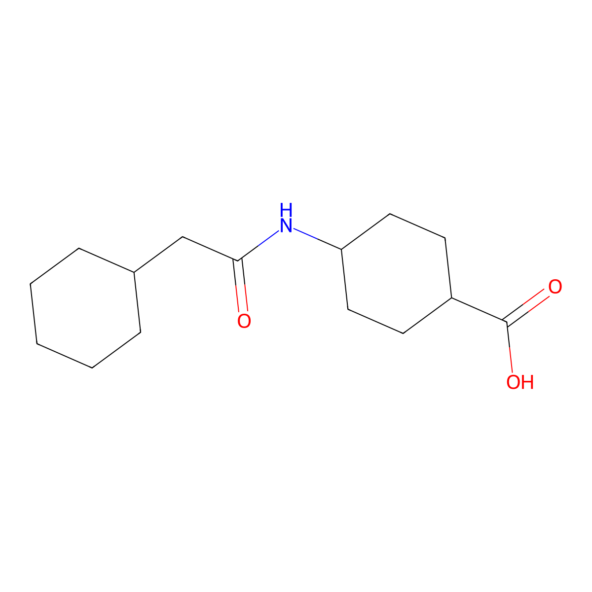 4-(2-Cyclohexylacetamido)cyclohexane-1-carboxylic acid molecular structure, CAS 1184266-90-7
