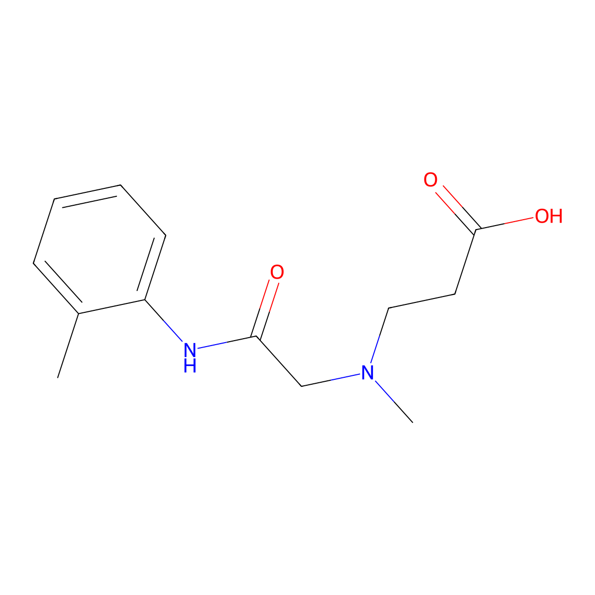 3-[Methyl({[(2-methylphenyl)carbamoyl]methyl})amino]propanoic acid molecular structure, CAS 1184267-73-9
