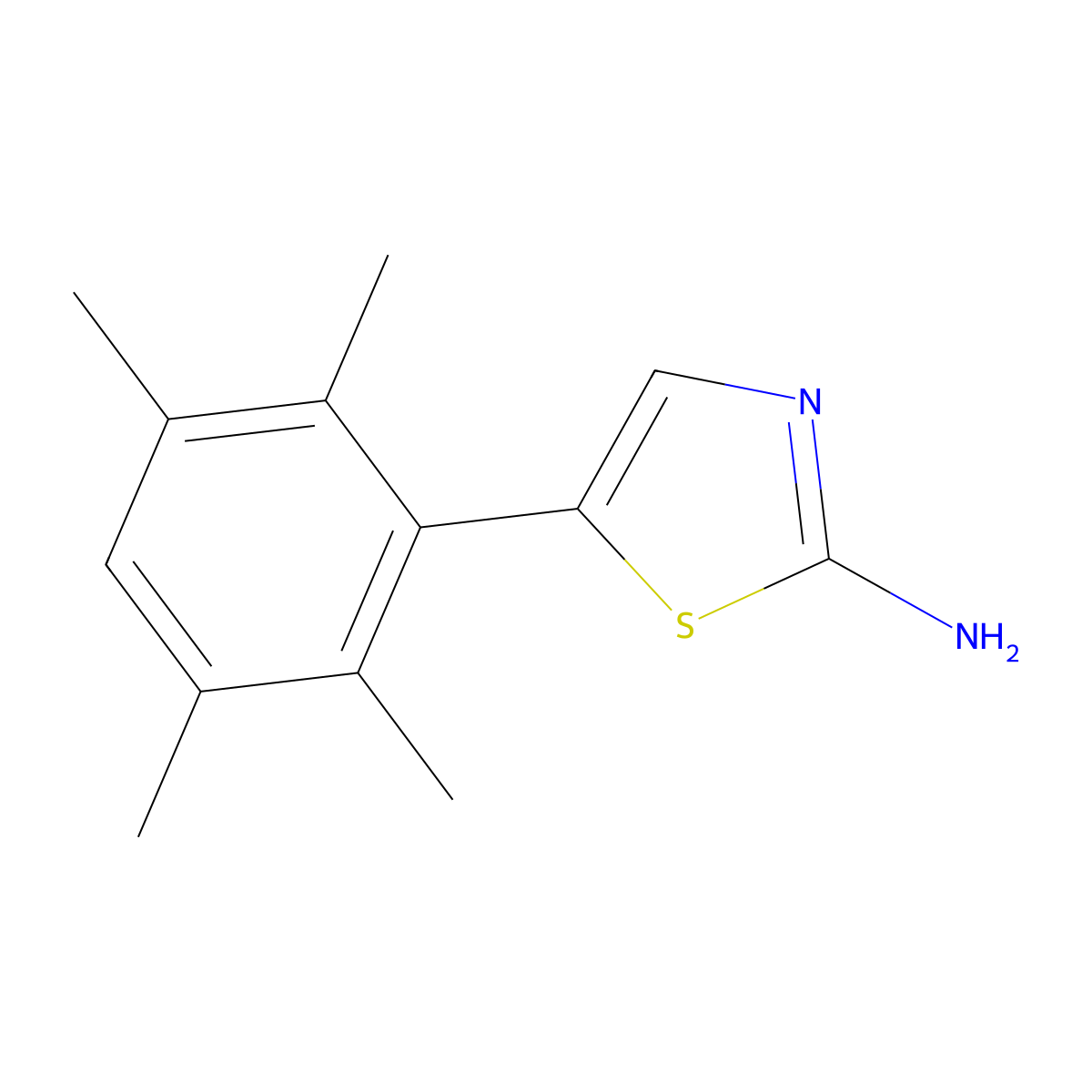 5-(2,3,5,6-Tetramethylphenyl)thiazol-2-amine molecular structure, CAS 1184268-77-6