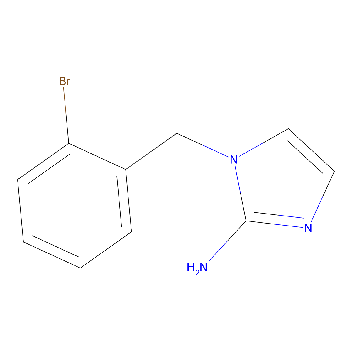 1-(2-Bromobenzyl)-1H-imidazol-2-amine molecular structure, CAS 1184269-43-9