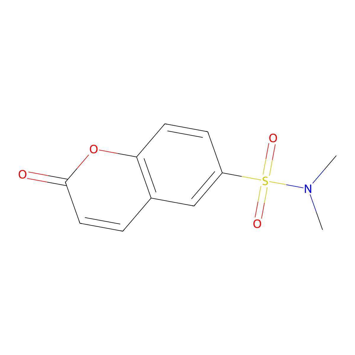 N,N-dimethyl-2-oxo-2H-chromene-6-sulfonamide molecular structure, CAS 118428-89-0