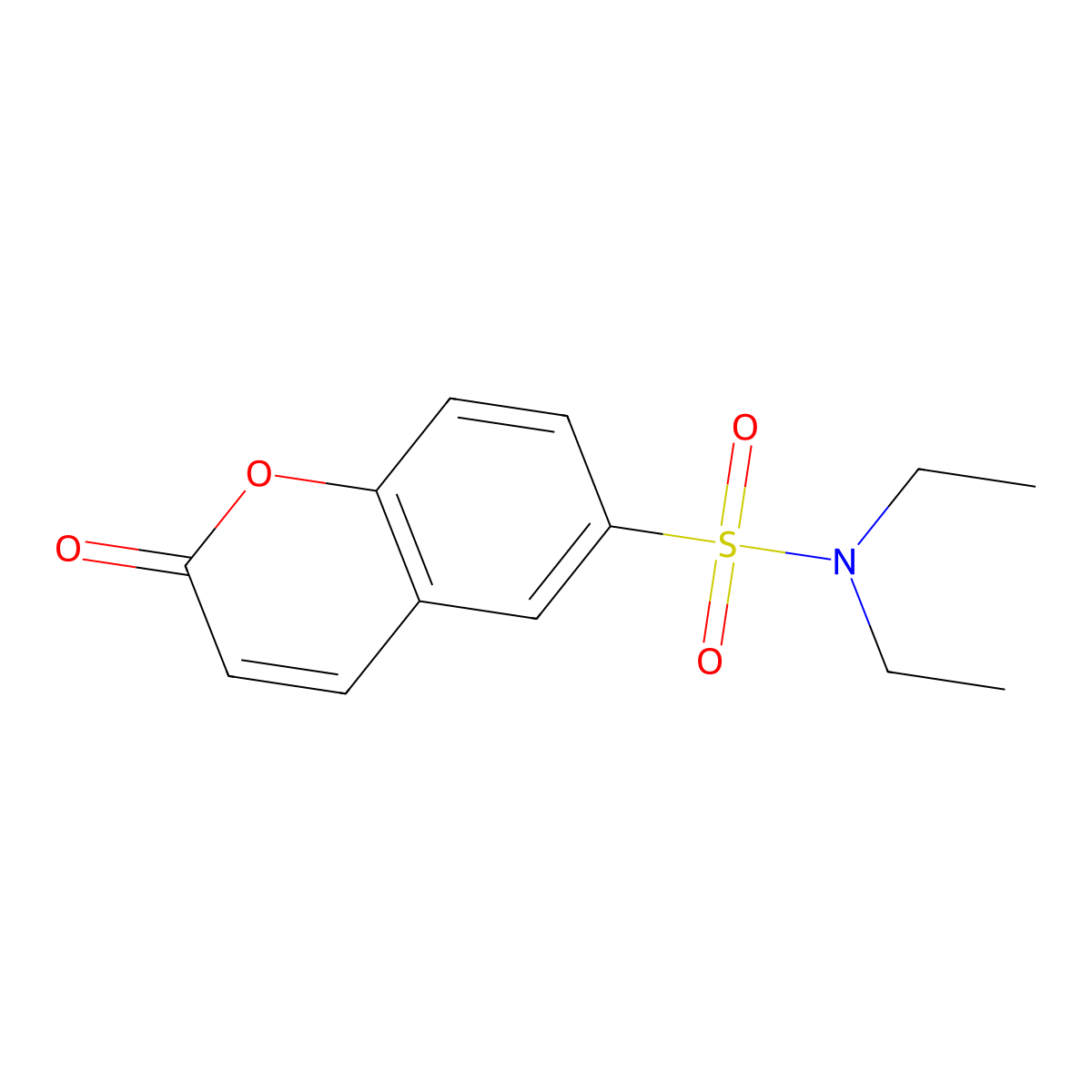 N,N-diethyl-2-oxo-2H-chromene-6-sulfonamide molecular structure, CAS 118428-90-3