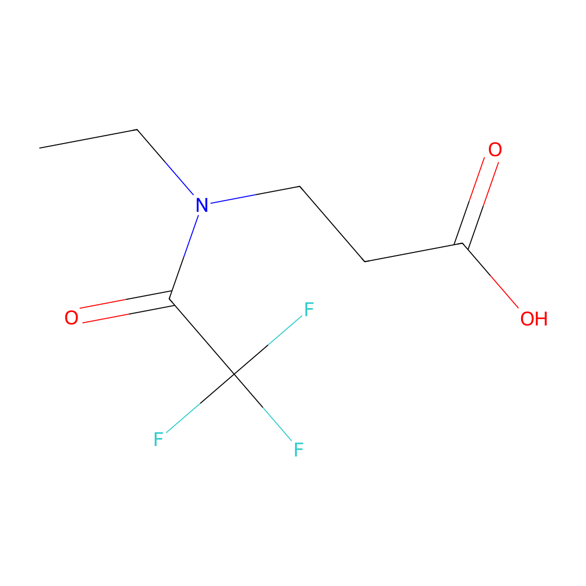 3-(N-ethyl-2,2,2-trifluoroacetamido)propanoic acid molecular structure, CAS 1184284-47-6