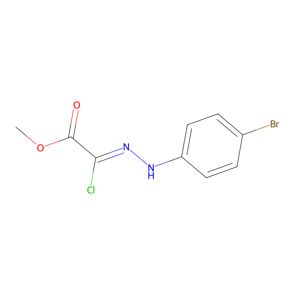 Methyl [2-(4-bromophenyl)hydrazinylidene](chloro)acetate molecular structure, CAS 118429-10-0