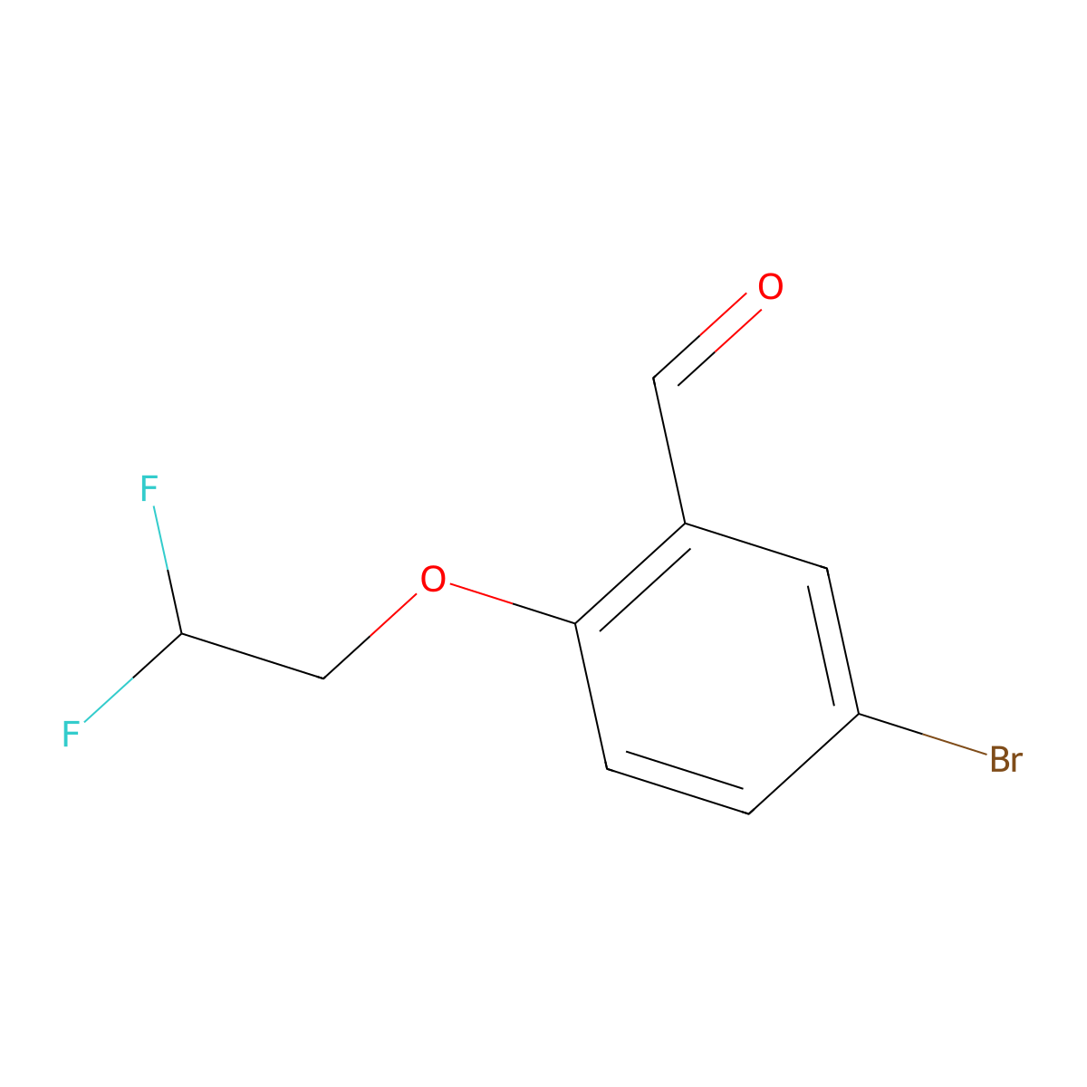 5-Bromo-2-(2,2-difluoroethoxy)benzaldehyde molecular structure, CAS 1184290-32-1